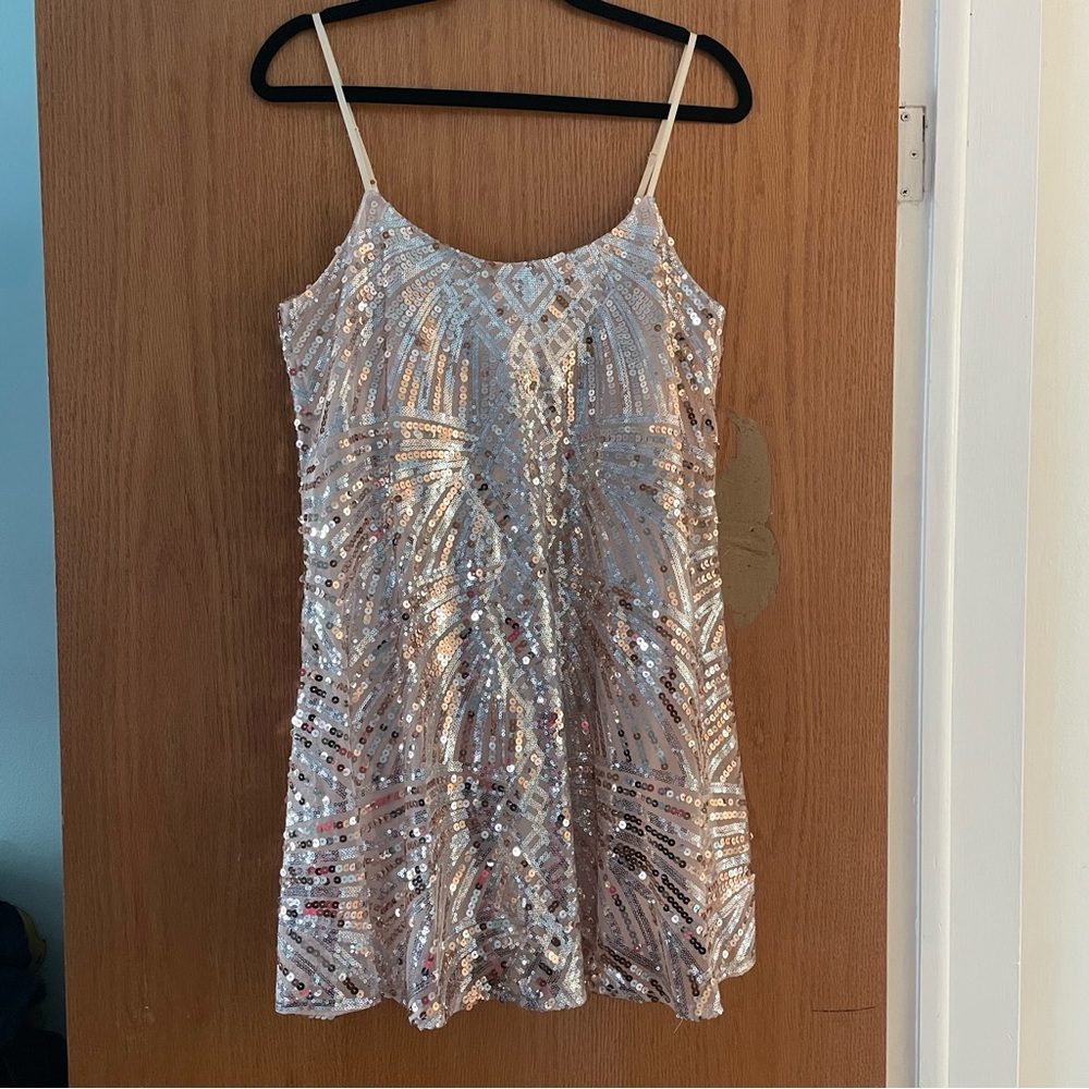 Emerald Sundae rose gold Sequin Dress